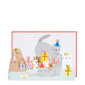 Cat Party Concertina Greeting Card