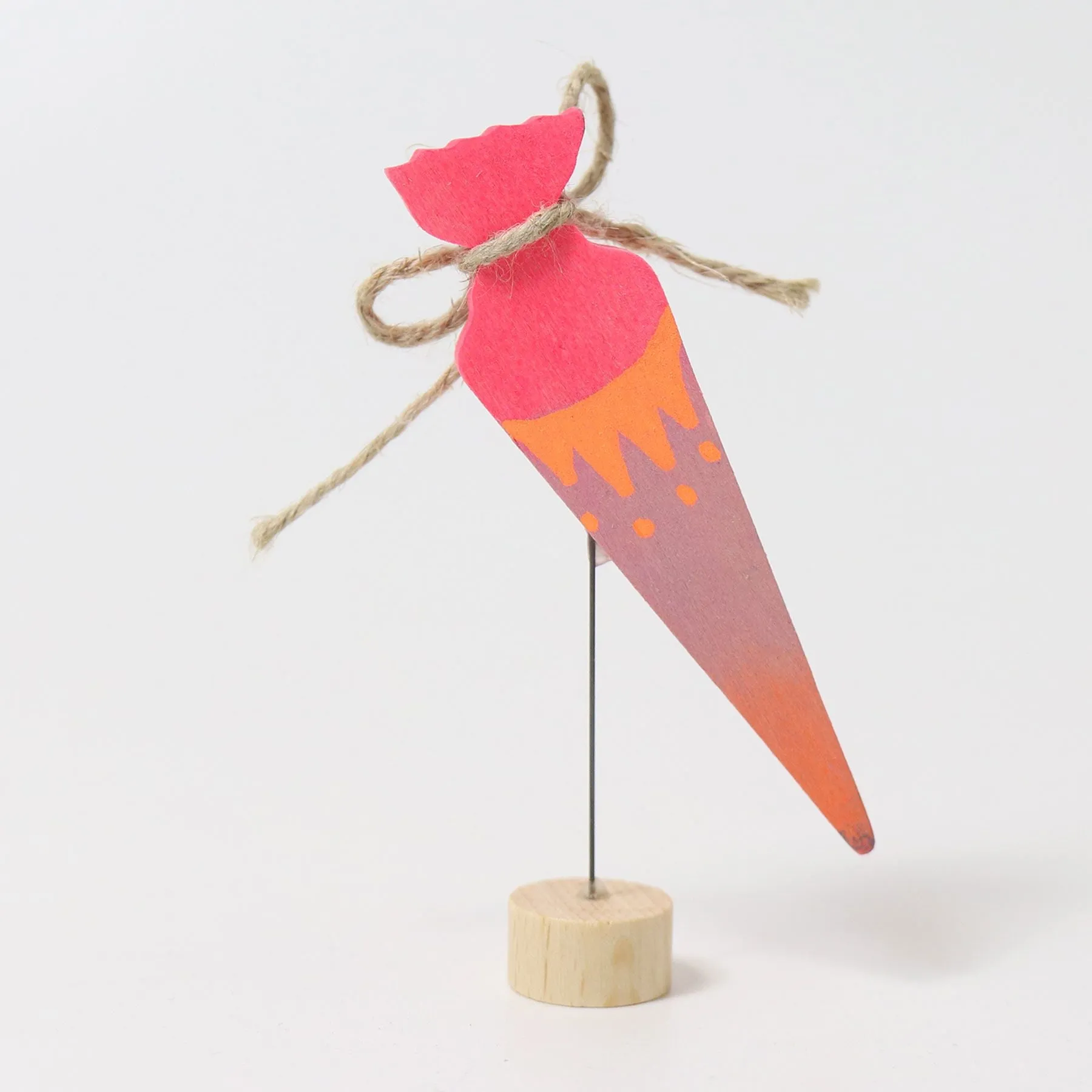 Decorative Figure Neon Pink School Cone