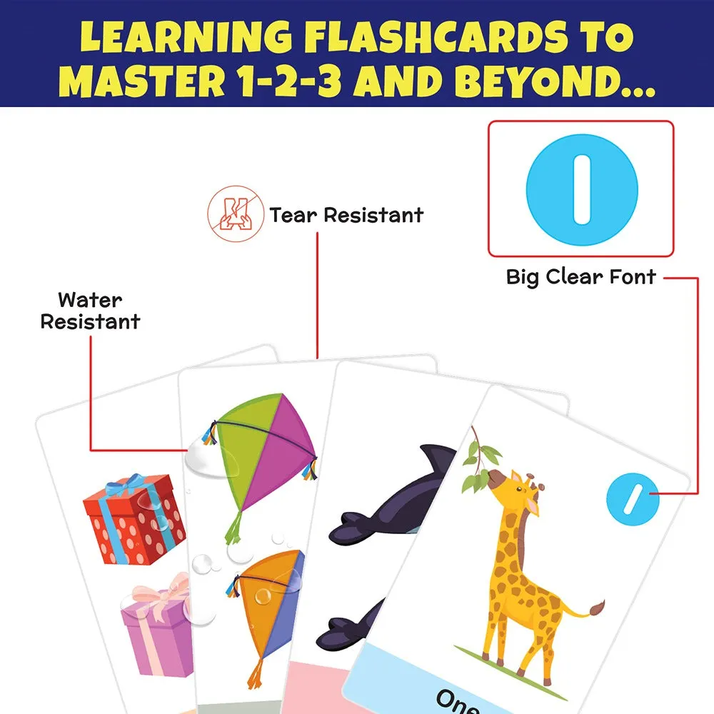 Numbers Learning Puzzle (42 Pcs) & Flash Cards for Kids (32 Write & Wipe Cards)