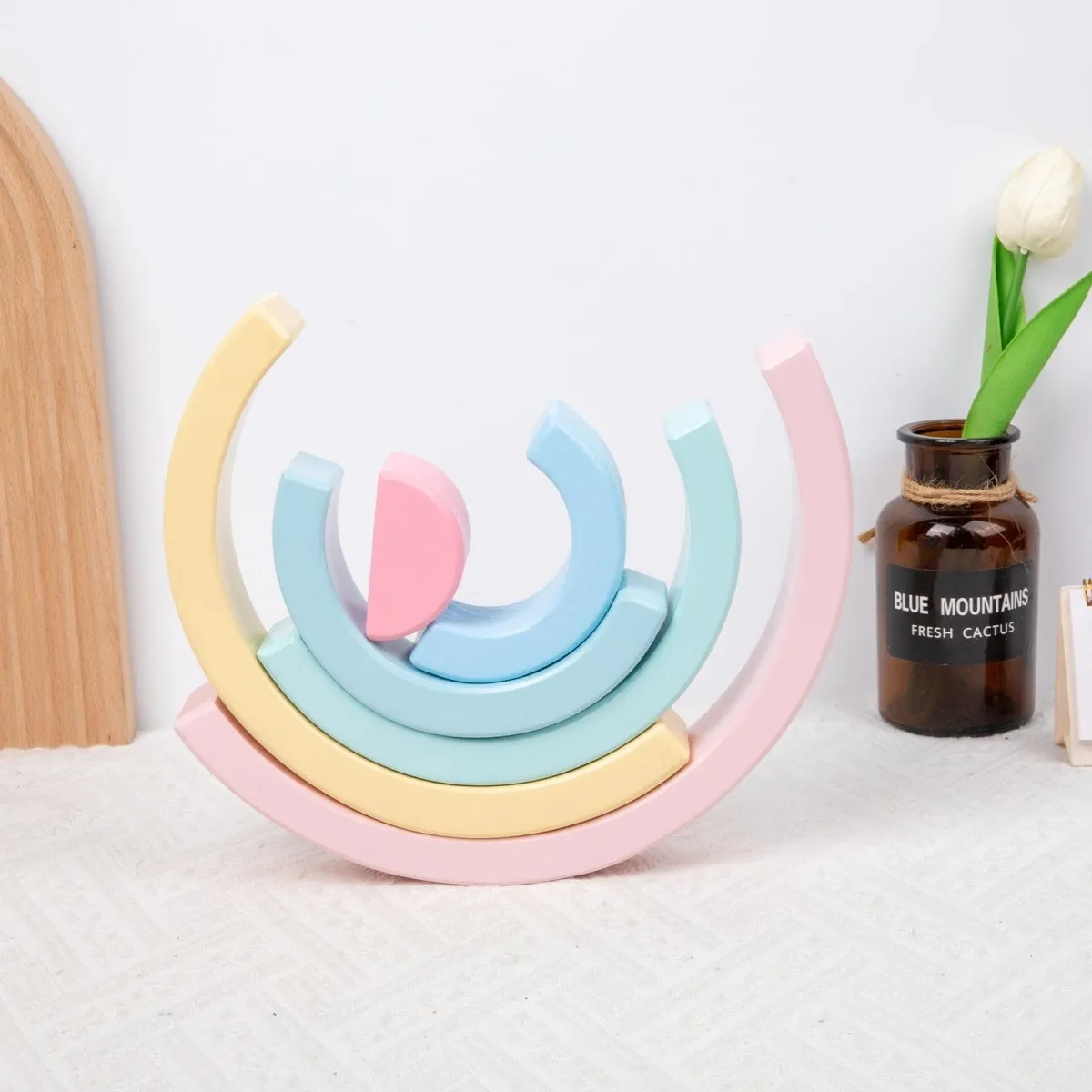 Pastel Rainbow Stacking Blocks